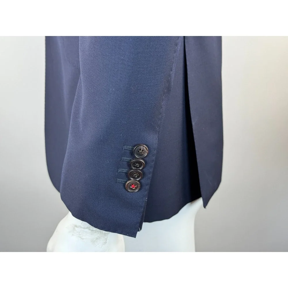 SuitSupply Vitale Barberis Canonico Wool‎ Jacket Mens 38 EUC Double-Vented Navy